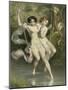 Two Ladies on a Swing, Illustration from "Les Sylphides"-Charles Bargue-Mounted Giclee Print