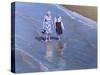 Two Ladies Paddling - Weston-Super-Mare-Peter Breeden-Stretched Canvas