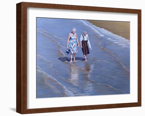 Two Ladies Paddling - Weston-Super-Mare-Peter Breeden-Framed Giclee Print