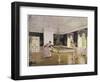 Two Ladies Play in an Elegant Billiard-Room-null-Framed Photographic Print