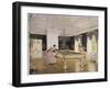 Two Ladies Play in an Elegant Billiard-Room-null-Framed Premium Photographic Print