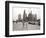 Two Ladies Walking the Sidewalk Skyscrapers in Chicago America's Windy City, in the 1960s-null-Framed Photographic Print