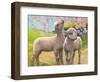 Two Lambs Eating Blossom-Van Der Syde-Framed Giclee Print