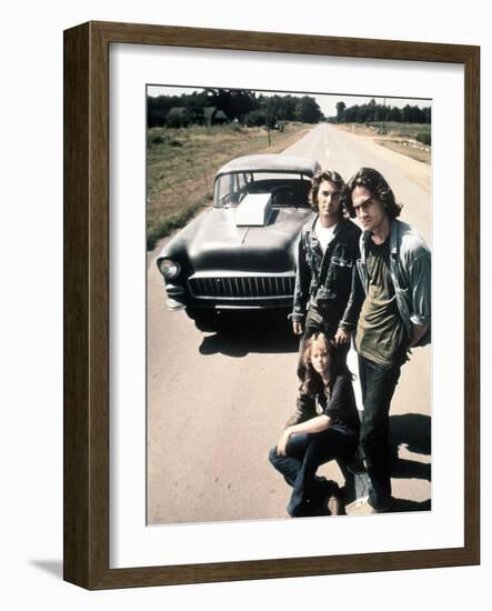 Two-Lane Blacktop, Dennis Wilson, James Taylor, Laurie Bird, 1971-null-Framed Photo