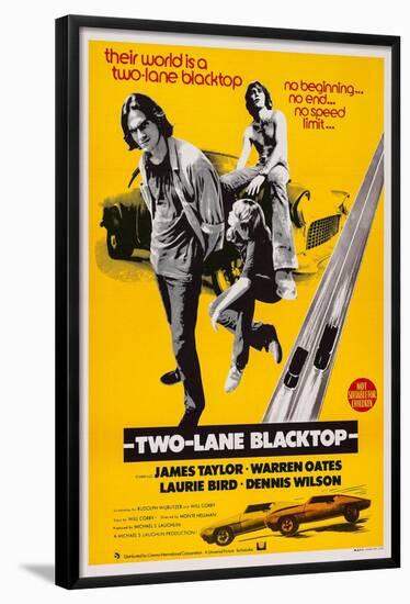 Two-Lane Blacktop, James Taylor, Laurie Bird, Dennis Wilson, 1971-null-Framed Poster