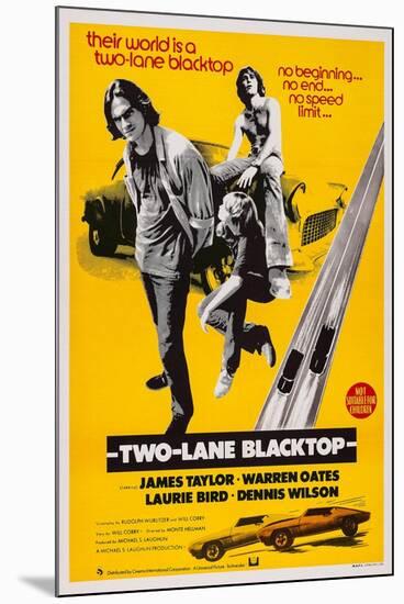 Two-Lane Blacktop, James Taylor, Laurie Bird, Dennis Wilson, 1971-null-Mounted Poster