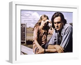 Two-Lane Blacktop, Laurie Bird, James Taylor, 1971-null-Framed Photo