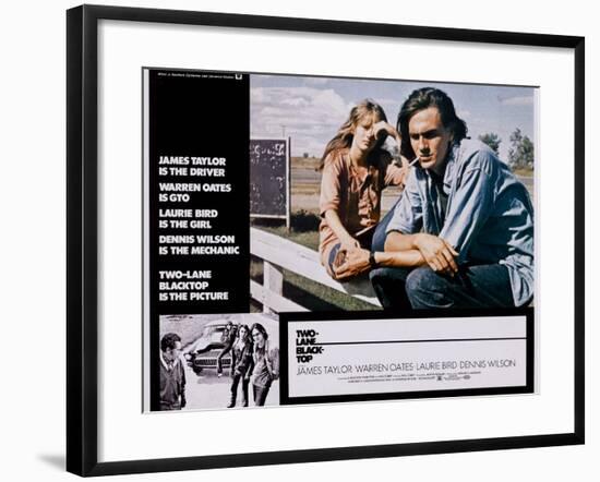 Two-Lane Blacktop, Laurie Bird, James Taylor, 1971-null-Framed Art Print