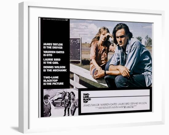 Two-Lane Blacktop, Laurie Bird, James Taylor, 1971-null-Framed Art Print