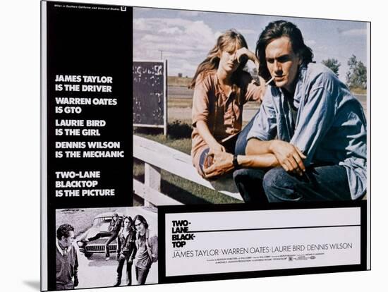 Two-Lane Blacktop, Laurie Bird, James Taylor, 1971-null-Mounted Art Print