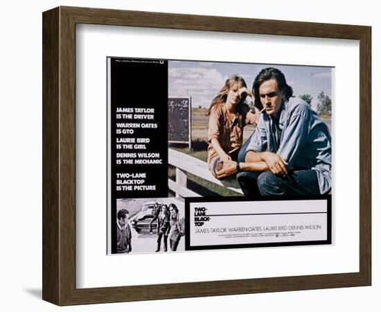 Two-Lane Blacktop, Laurie Bird, James Taylor, 1971-null-Framed Art Print