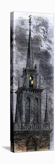 Two Lanterns in the Belfry of the Old North Church, Signalling Paul Revere Ride, 1775-null-Stretched Canvas