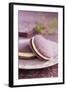 Two Lavender Whoopie Pies on a Plate-Lew Robertson-Framed Photographic Print