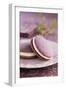 Two Lavender Whoopie Pies on a Plate-Lew Robertson-Framed Photographic Print