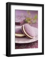 Two Lavender Whoopie Pies on a Plate-Lew Robertson-Framed Photographic Print