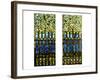 Two Leaded and Plated Glass Windows, circa 1910-Tiffany Studios-Framed Giclee Print
