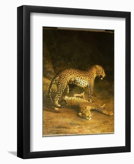 Two Leopards Lying in the Exeter Exchange, 1808-Jacques-Laurent Agasse-Framed Giclee Print