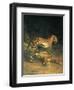 Two Leopards Playing-Jacques Laurent-Framed Art Print