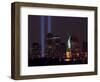 Two Light Beams Illuminate the Sky-null-Framed Photographic Print