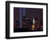 Two Light Beams Illuminate the Sky-null-Framed Photographic Print