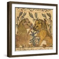 Two Lions-Aristotle ibn Bakhtishu-Framed Giclee Print