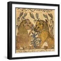 Two Lions-Aristotle ibn Bakhtishu-Framed Giclee Print