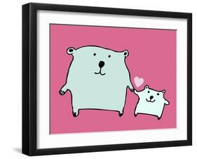 Two Little Bears-Carla Martell-Framed Giclee Print