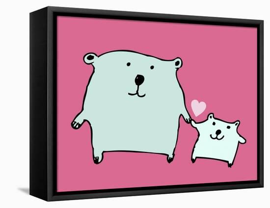 Two Little Bears-Carla Martell-Framed Stretched Canvas