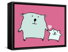 Two Little Bears-Carla Martell-Framed Stretched Canvas