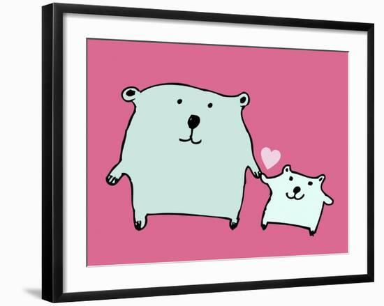 Two Little Bears-Carla Martell-Framed Giclee Print