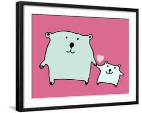 Two Little Bears-Carla Martell-Framed Giclee Print