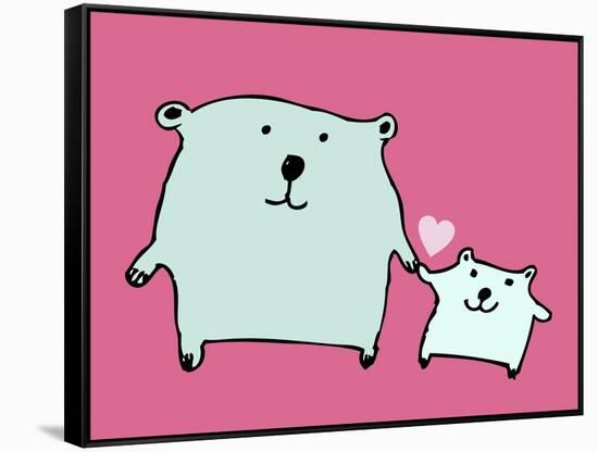 Two Little Bears-Carla Martell-Framed Stretched Canvas