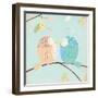 Two Little Birdies-Willow-Framed Art Print