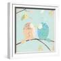 Two Little Birdies-Willow-Framed Art Print