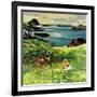 "Two Little Dears", August 25, 1956-John Clymer-Framed Giclee Print