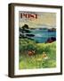 "Two Little Dears" Saturday Evening Post Cover, August 25, 1956-John Clymer-Framed Giclee Print