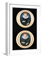 Two Little Girls, 1590-Isaac Oliver-Framed Giclee Print