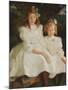 Two Little Girls, 1903 (Oil on Canvas)-Frank Weston Benson-Mounted Giclee Print