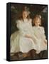 Two Little Girls, 1903 (Oil on Canvas)-Frank Weston Benson-Framed Stretched Canvas