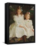 Two Little Girls, 1903 (Oil on Canvas)-Frank Weston Benson-Framed Stretched Canvas