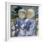 Two Little Girls by Vincent Van Gogh-null-Framed Giclee Print