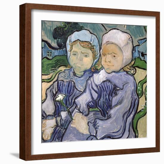 Two Little Girls, c.1890-Vincent van Gogh-Framed Giclee Print