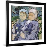 Two Little Girls, c.1890-Vincent van Gogh-Framed Giclee Print