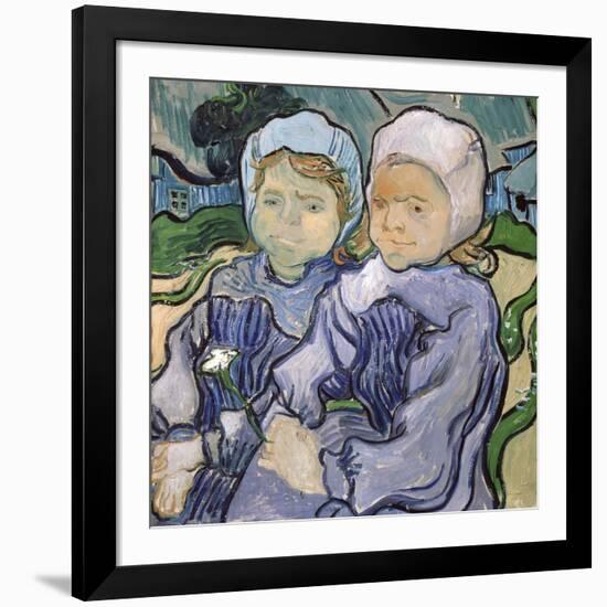 Two Little Girls, c.1890-Vincent van Gogh-Framed Giclee Print