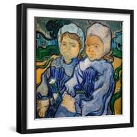 Two Little Girls, Deux Fillettes, 1890 (Oil on Canvas)-Vincent van Gogh-Framed Giclee Print