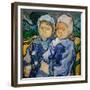 Two Little Girls, Deux Fillettes, 1890 (Oil on Canvas)-Vincent van Gogh-Framed Giclee Print