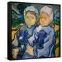 Two Little Girls, Deux Fillettes, 1890 (Oil on Canvas)-Vincent van Gogh-Framed Stretched Canvas