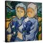 Two Little Girls, Deux Fillettes, 1890 (Oil on Canvas)-Vincent van Gogh-Stretched Canvas