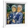 Two Little Girls, Deux Fillettes, 1890 (Oil on Canvas)-Vincent van Gogh-Framed Giclee Print