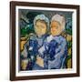 Two Little Girls, Deux Fillettes, 1890 (Oil on Canvas)-Vincent van Gogh-Framed Giclee Print